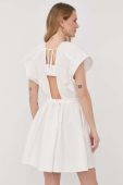 Бавовняна сукня Twinset колір білий mini розкльошена