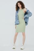 Сукня Pieces колір зелений mini облягаюча