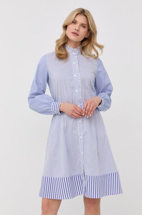 Сукня The Kooples mini розкльошена колір блакитний