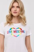 Бавовняна сукня Love Moschino колір білий mini пряма (2298631)