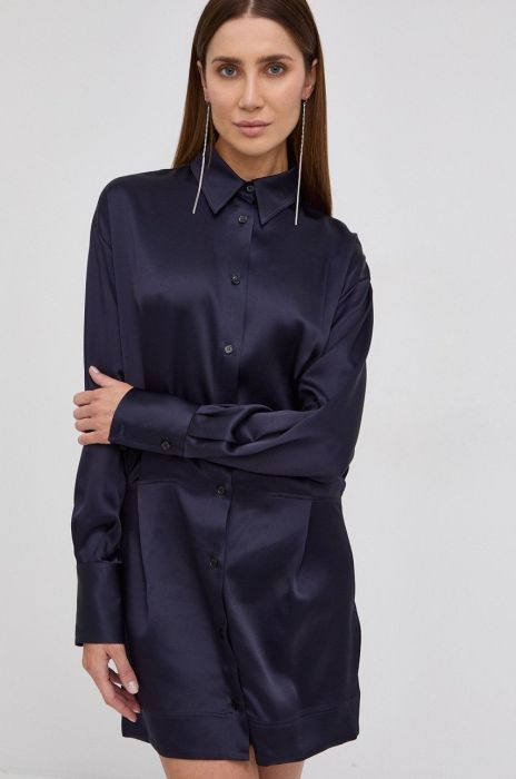 Сукня Victoria Beckham колір синій mini oversize