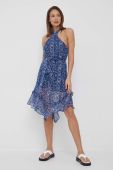 Сукня Pepe Jeans Jeana колір синій midi розкльошена