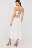 Сукня Bardot колір білий midi розкльошена (2349163)