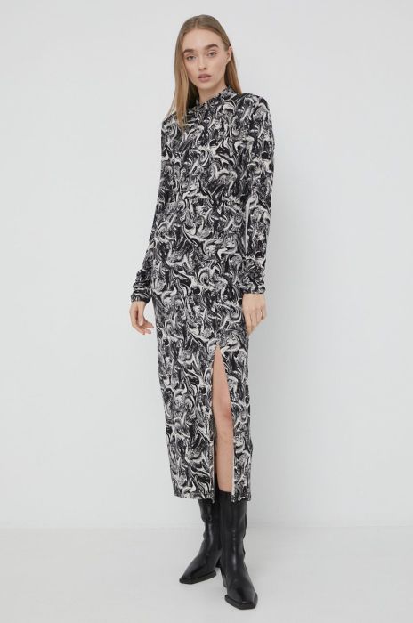 Сукня Gestuz колір чорний maxi пряма (2146730)