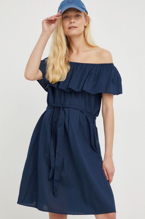 Сукня Mustang колір синій mini розкльошена (2502130)