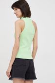 Топ Dkny жіночий колір зелений півгольф Топ Dkny жіночий колір зелений півгольф
