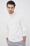 Бавовняний светер Tiger Of Sweden чоловічий колір білий легкий Бавовняний светер Tiger Of Sweden чоловічий колір білий легкий