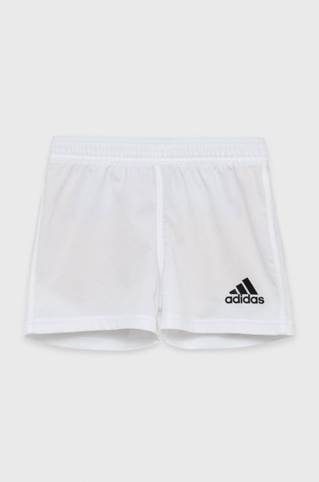 Дитячі шорти adidas Performance GI7638 колір білий регульована талія Дитячі шорти adidas Performance GI7638 колір білий регульована талія