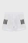 Дитячі шорти adidas Performance GI7638 колір білий регульована талія Дитячі шорти adidas Performance GI7638 колір білий регульована талія