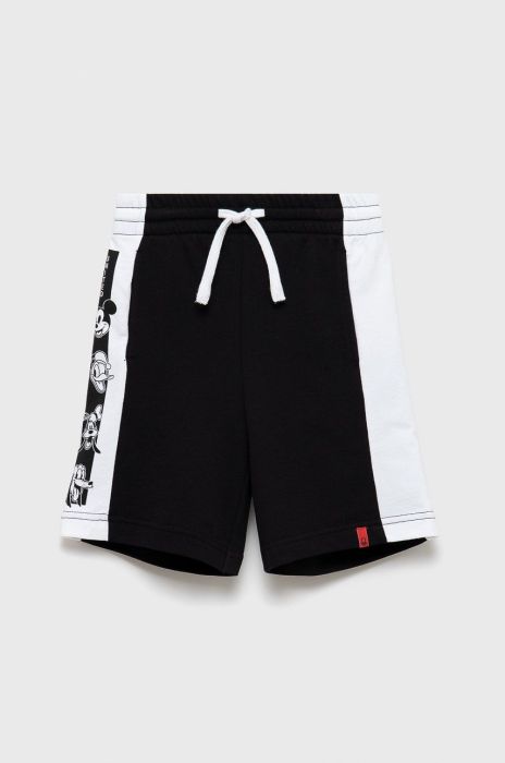 Дитячі бавовняні шорти United Colors of Benetton колір чорний регульована талія (2309435)