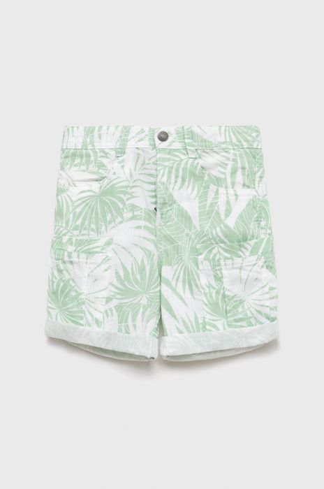 Дитячі бавовняні шорти United Colors of Benetton колір зелений (2393385)