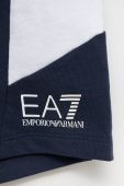 Дитячі бавовняні шорти EA7 Emporio Armani колір синій (2223702)