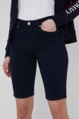 Шорти Tommy Hilfiger жіночі колір синій однотонні висока посадка (2134663)
