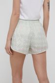 Шорти Guess жіночі колір зелений візерунок висока посадка (2080987)