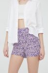 Шорти JDY жіночі колір фіолетовий візерунок висока посадка Шорти JDY жіночі колір фіолетовий візерунок висока посадка