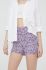 Шорти JDY жіночі колір фіолетовий візерунок висока посадка