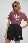 Шорти adidas Originals Adicolor HC7036 жіночі колір чорний однотонні висока посадка HC7036-BLACK Шорти adidas Originals Adicolor HC7036 жіночі колір чорний однотонні висока посадка HC7036-BLACK