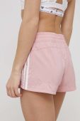 Шорти для тренувань adidas Performance HD9585 жіночі колір рожевий з аплікацією середня посадка