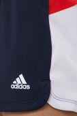 Шорти adidas Performance HE6061 жіночі колір синій візерунок середня посадка