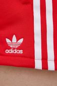 Шорти adidas Originals Adicolor HE9495 жіночі колір червоний однотонні висока посадка HE9495-VIVRED