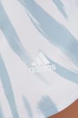 Шорти для бігу adidas Performance Run Icons HB9337 жіночі візерунок висока посадка колір блакитний