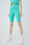 Шорти adidas Originals Adicolor HE9503 жіночі колір зелений з аплікацією висока посадка HE9503-HIREGR Шорти adidas Originals Adicolor HE9503 жіночі колір зелений з аплікацією висока посадка HE9503-HIREGR