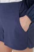 Шорти outdoor Columbia Pleasant Creek жіночі колір синій однотонні висока посадка (2355230)