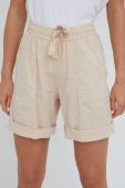 Шорти Deha жіночі колір бежевий однотонні висока посадка (2403721)