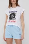 Шорти Pepe Jeans Calista Short жіночі однотонні середня посадка колір блакитний Шорти Pepe Jeans Calista Short жіночі однотонні середня посадка колір блакитний