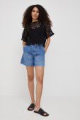 Джинсові шорти Pepe Jeans Stella Adapt жіночі колір синій однотонні висока посадка