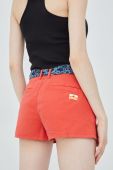 Шорти Superdry жіночі колір червоний однотонні середня посадка Шорти Superdry жіночі колір червоний однотонні середня посадка