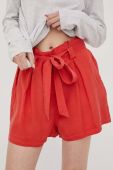 Шорти Superdry жіночі колір червоний однотонні висока посадка (2277982)