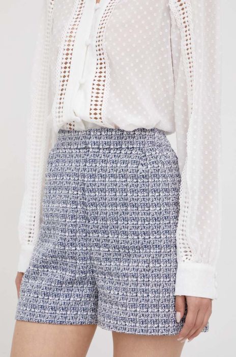 Шорти United Colors of Benetton жіночі колір синій візерунок висока посадка