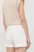 Джинсові шорти Morgan жіночі колір білий однотонні середня посадка