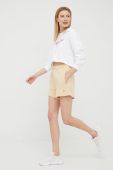 Бавовняні шорти P.E Nation жіночі колір бежевий однотонні висока посадка (2357482)