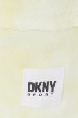 Бавовняні шорти Dkny жіночі колір жовтий візерунок висока посадка