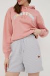 Шорти Ellesse жіночі колір сірий однотонні висока посадка Шорти Ellesse жіночі колір сірий однотонні висока посадка
