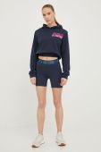 Шорти для тренувань P.E Nation Backcheck жіночі з принтом висока посадка колір блакитний