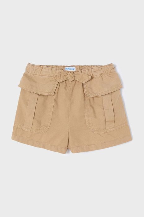Дитячі шорти Mayoral колір коричневий однотонні
