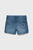 Дитячі джинсові шорти Guess однотонні регульована талія колір блакитний