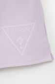 Дитячі шорти Guess колір фіолетовий однотонні регульована талія