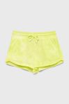 Дитячі бавовняні шорти United Colors of Benetton колір зелений візерунок