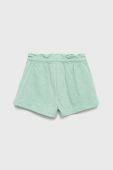 Дитячі бавовняні шорти United Colors of Benetton колір зелений однотонні (2393593) Дитячі бавовняні шорти United Colors of Benetton колір зелений однотонні (2393593)