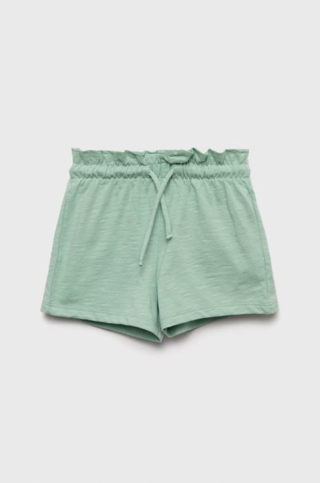 Дитячі бавовняні шорти United Colors of Benetton колір зелений однотонні (2408881)