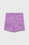 Дитячі шорти United Colors of Benetton колір фіолетовий однотонні (2393599)