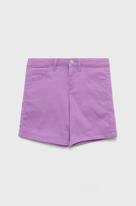 Дитячі шорти United Colors of Benetton колір фіолетовий однотонні (2393599)