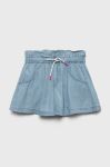 Дитячі шорти United Colors of Benetton однотонні регульована талія колір блакитний (2456141)