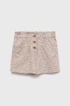 Дитячі лляні шорти United Colors of Benetton колір бежевий візерунок (2393620)