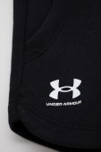 Дитячі шорти Under Armour 1369918 колір чорний з принтом регульована талія Дитячі шорти Under Armour 1369918 колір чорний з принтом регульована талія