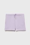 Дитячі шорти Tom Tailor колір фіолетовий однотонні